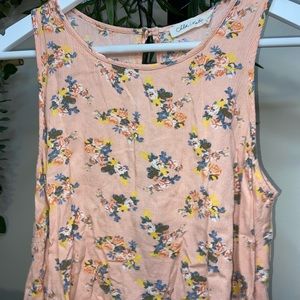 Open back floral tank